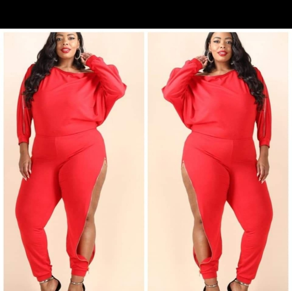 Red jumpsuit